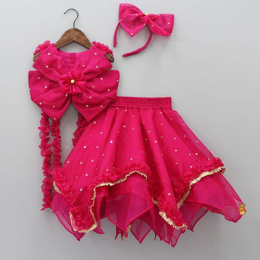 Hot pink dress for girls